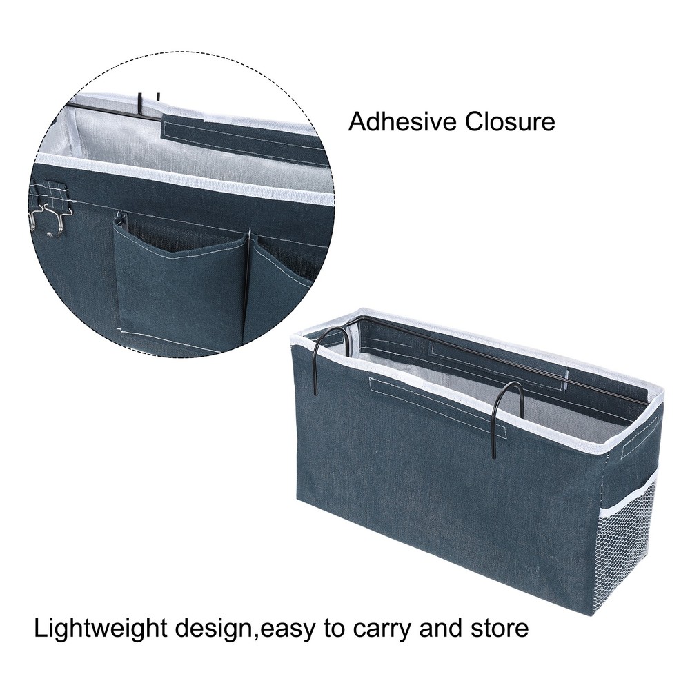 Bedside Caddy Bed Caddy Bunk Bed Caddy Bedside Organizer with Hooks Blue