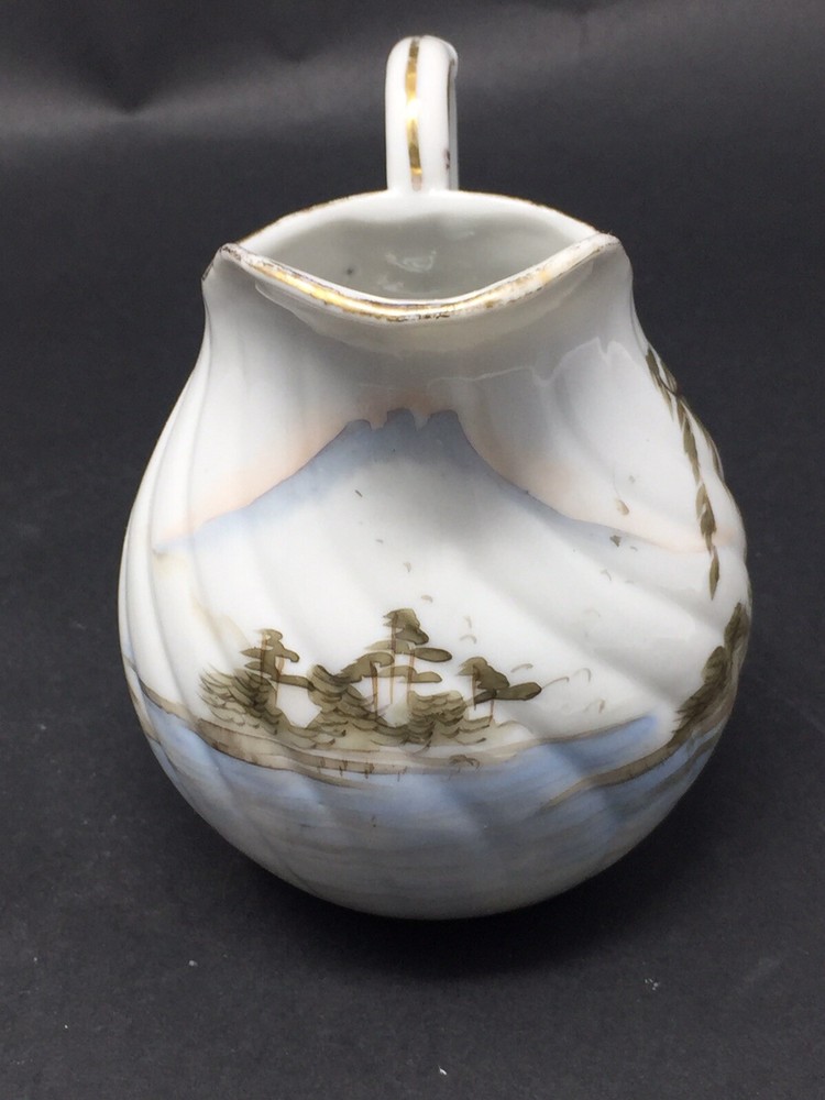 Little Asian Style Swirl Pattern China Pitcher