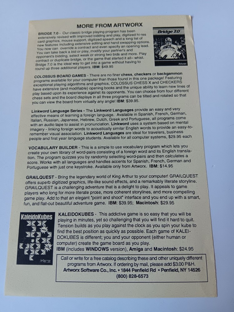 Commodore 64 Linkword Spanish Computer Software Tested/Works Artworx Box Damage