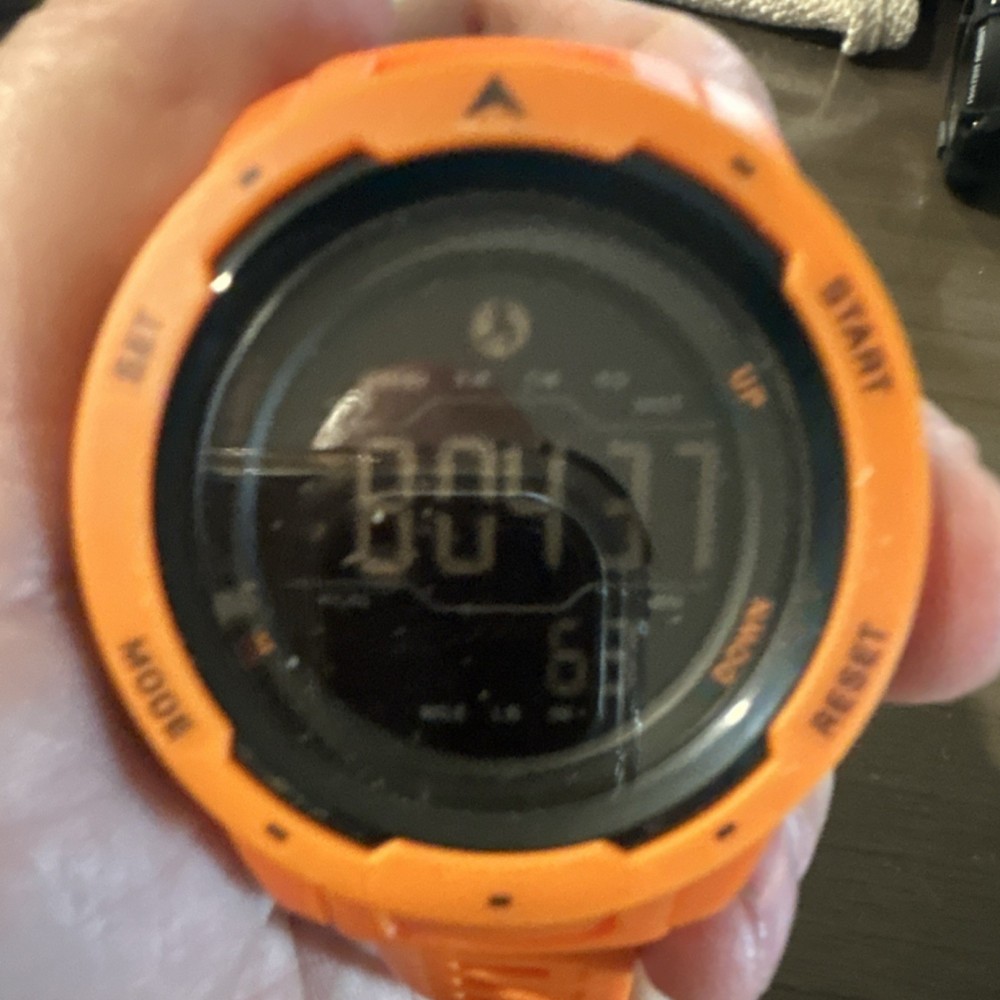 FINOTIME Orange Digital Running Watch with Stopwatch