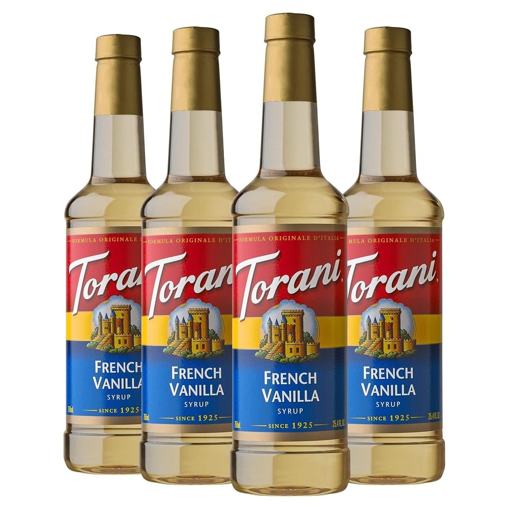 Authentic French Vanilla Flavored Syrup Quartet
