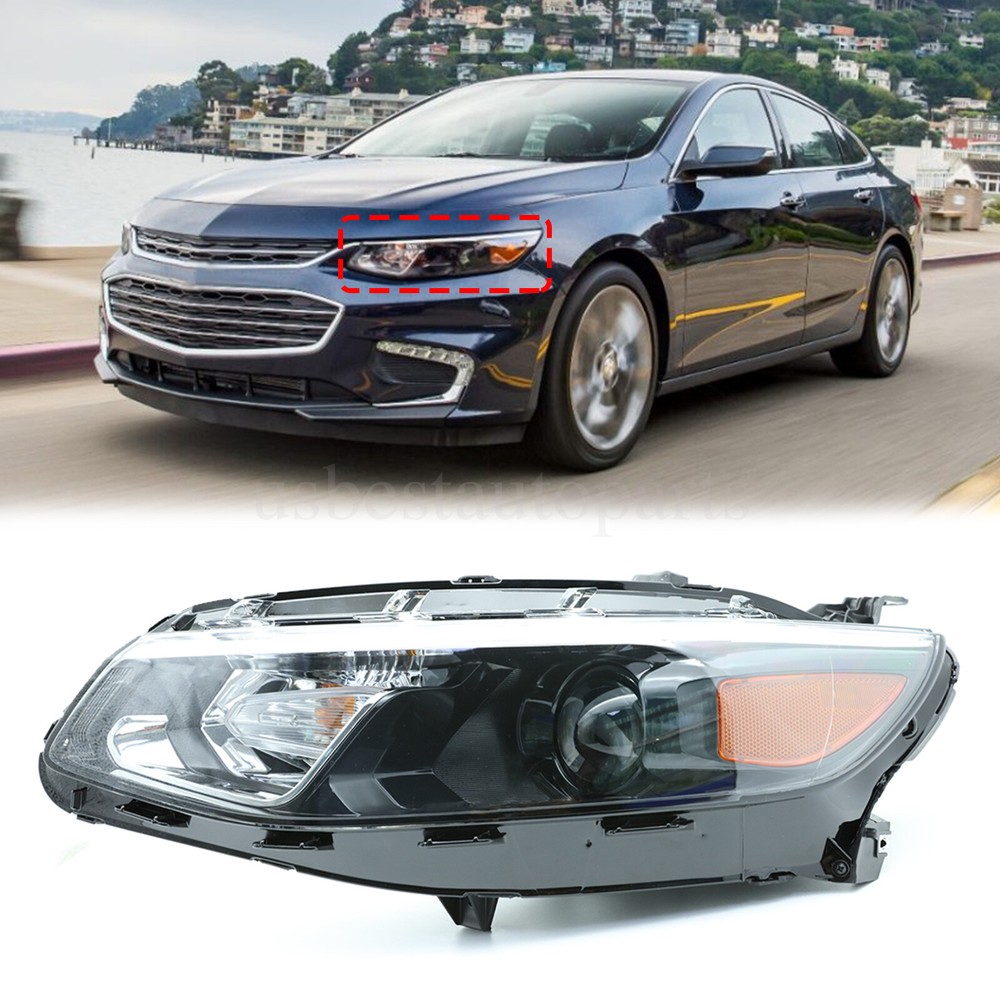 For 2016 2017 2018 Chevrolet Malibu Headlight Halogen Driver Left Side LH