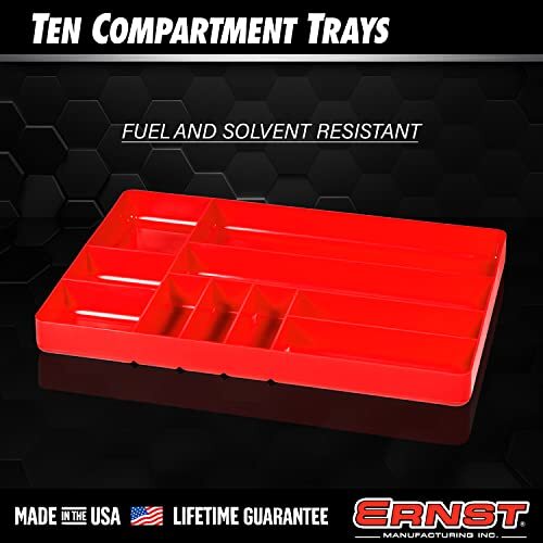Ernst 5012 11 x 16" 10 Compartment Tool Organizer Tray - Blue