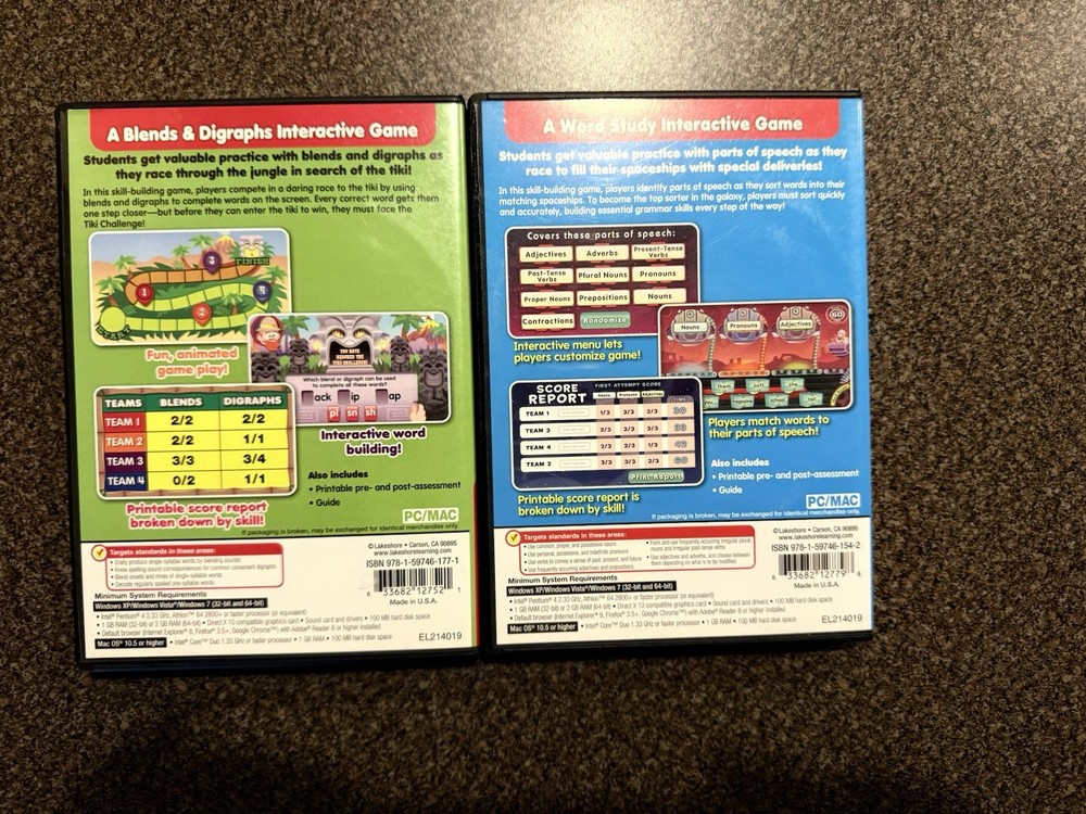 Lot 12 Lakeshore Interactive Educational Games Lot PC/Mac CD Rom Elementary 6+