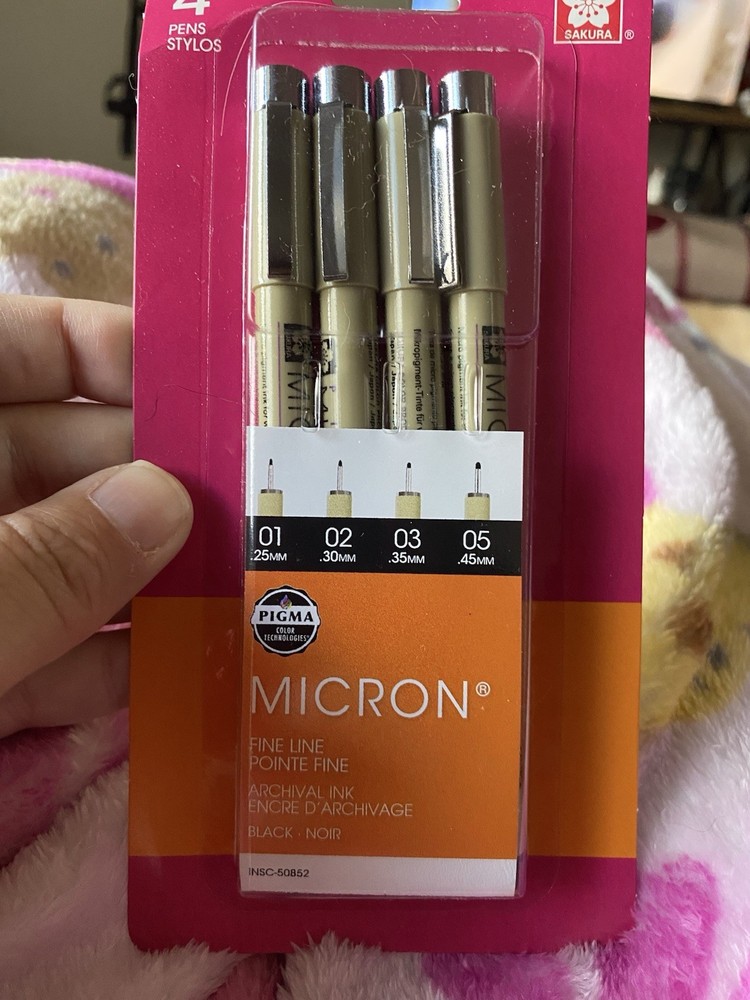Micron Fine Line Pen Set Black