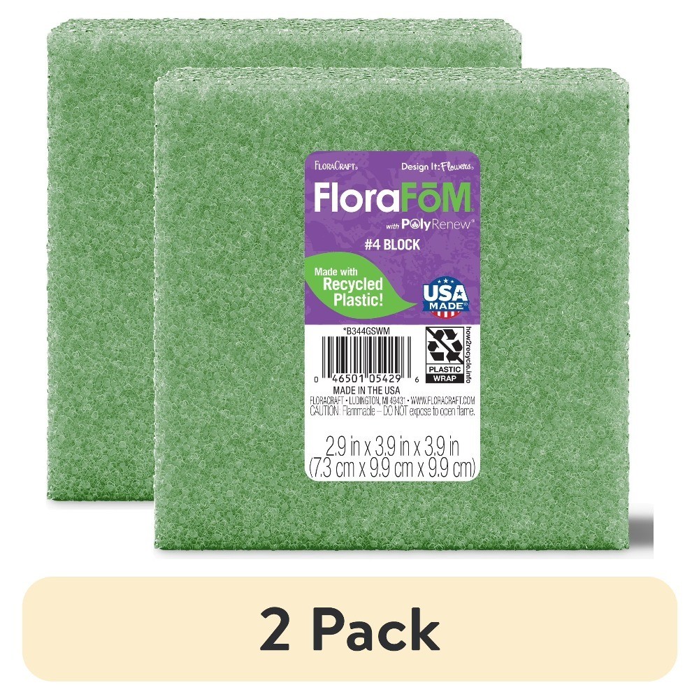 Green Recycled Plastic Craft Foam Sheets for Art Projects - 2 Pack