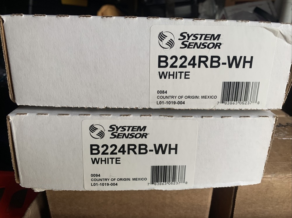 (2) SYSTEM SENSOR B224RB-WH PLUG IN RELAY DETECTOR BASES