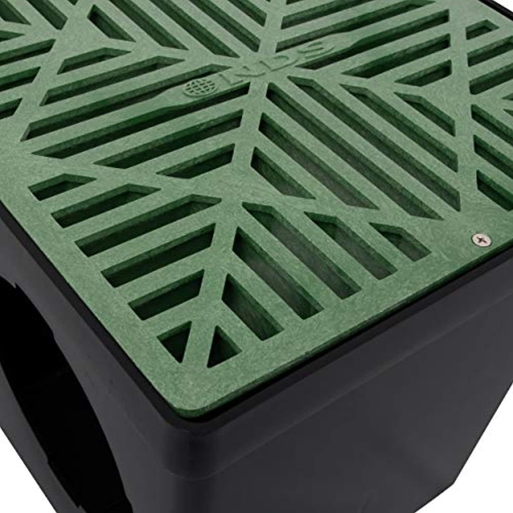 NDS 1212 Square Catch Basin Drain Grate, 12 in, Green