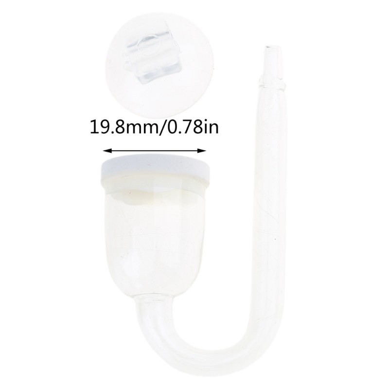 for CO2 Diffuser Clear Glass Atomizer for Aquarium Planted for Tank Tiny