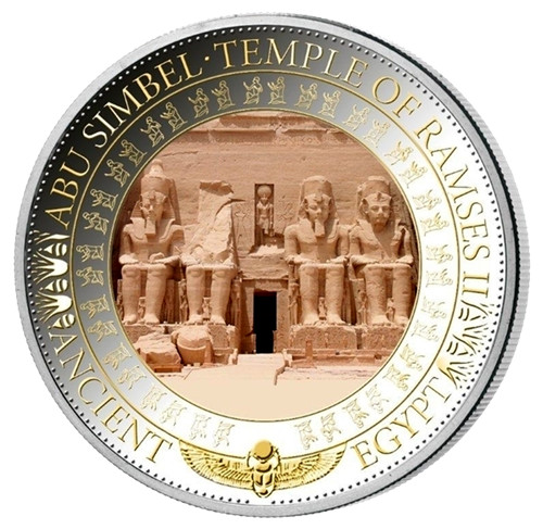 SOLOMON ISLANDS $2 2015 Silver Proof 'Ancient Egypt - Abu Simbel'