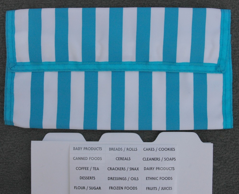 Light Blue Stripe Hannah Hansen Coupon Organizer