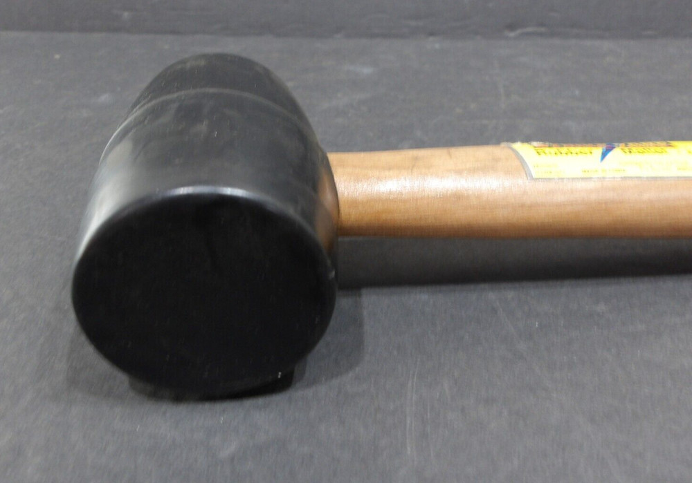 Strike Zone 8 oz Solid Rubber Mallet Solid Wood Handle 12" Long x 2" Dia. Head
