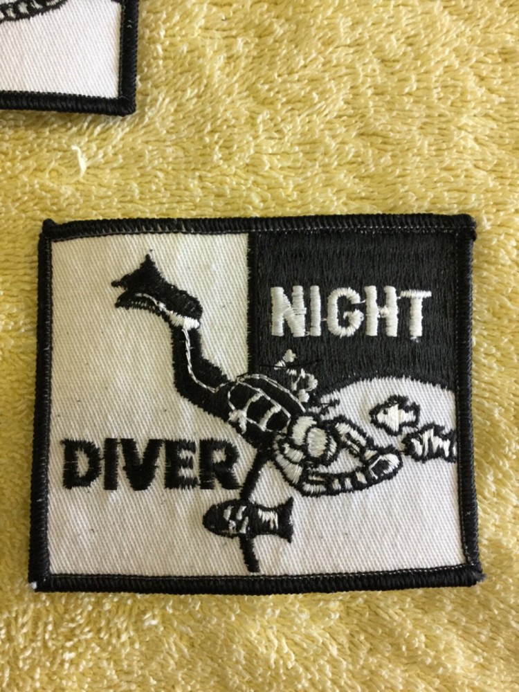 NIGHT DIVER SCUBA PATCH - 5 TOTAL - AS PICTURED