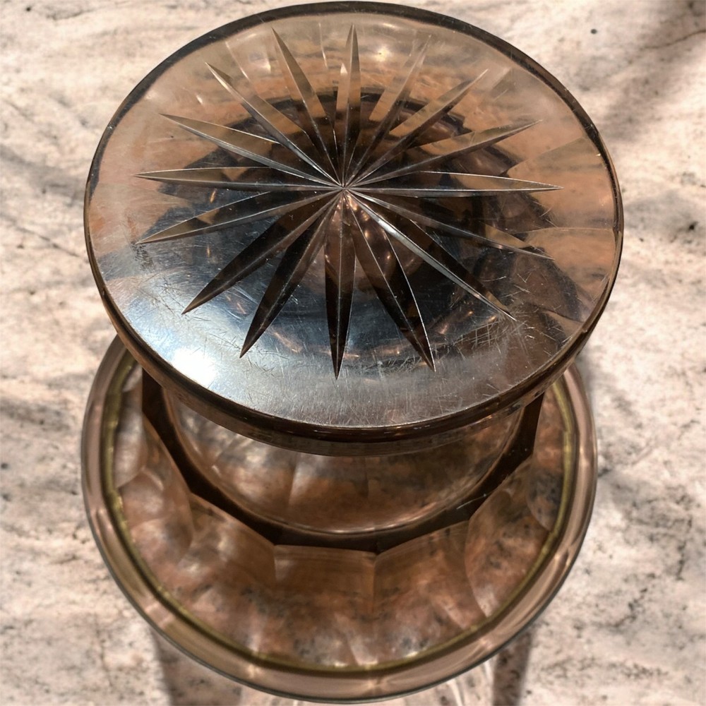 Gorgeous Murano Glass Centerpiece with Silver Edge
