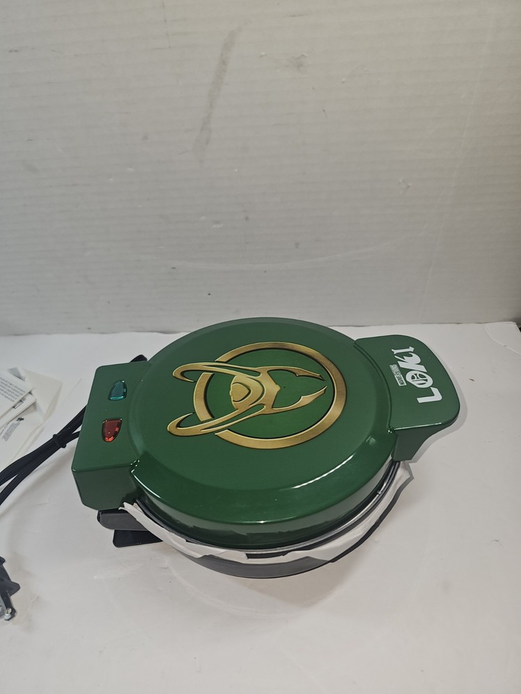 Uncanny Brands Marvel Studios Loki Waffle Maker Green Easy Clean