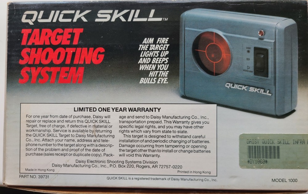 Vintage Daisy Quick Skill Electronic Target Shooting System Model 1000 New