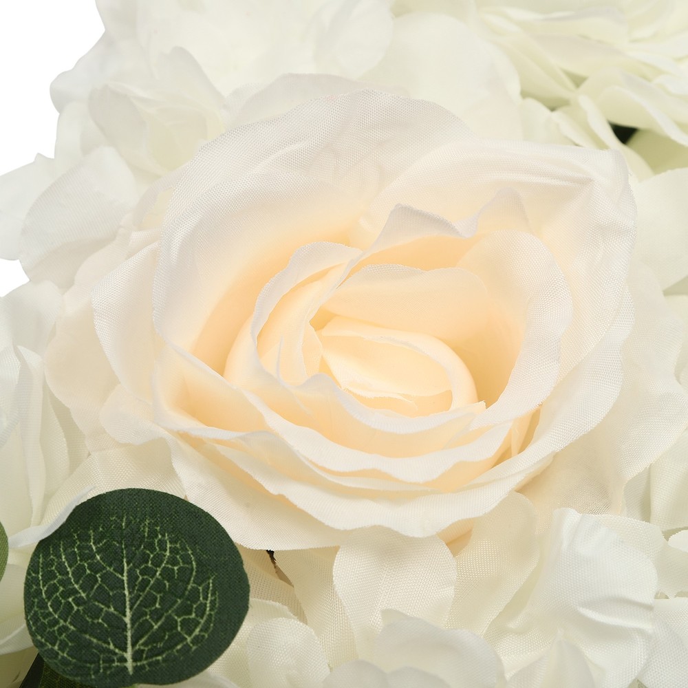 3D Flower Wall Panel-12pcs Artificial Flower Wall Background Rose Wedding Wall