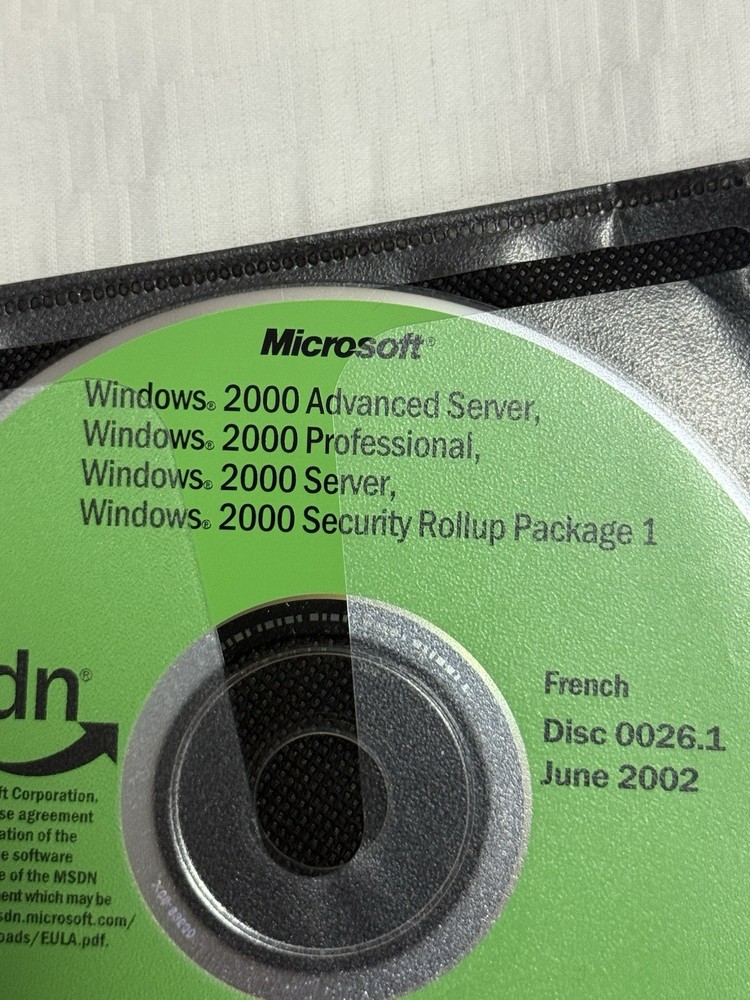 Windows 2000 Advanced Server/Professional CD French Includes Product Key