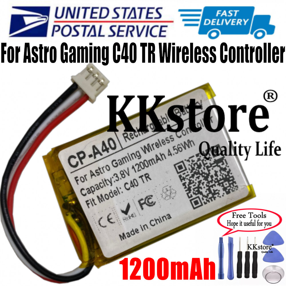 USPS 1200mAh Replacement Battery For Astro Gaming C40 TR Wireless Controller