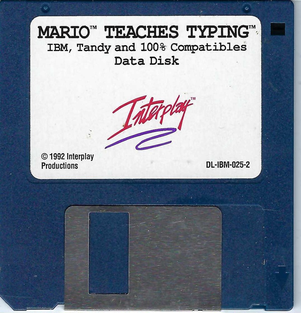 ITHistory (1992) IBM PC Software MARIO TEACHES TYPING (Interplay) 3.5"