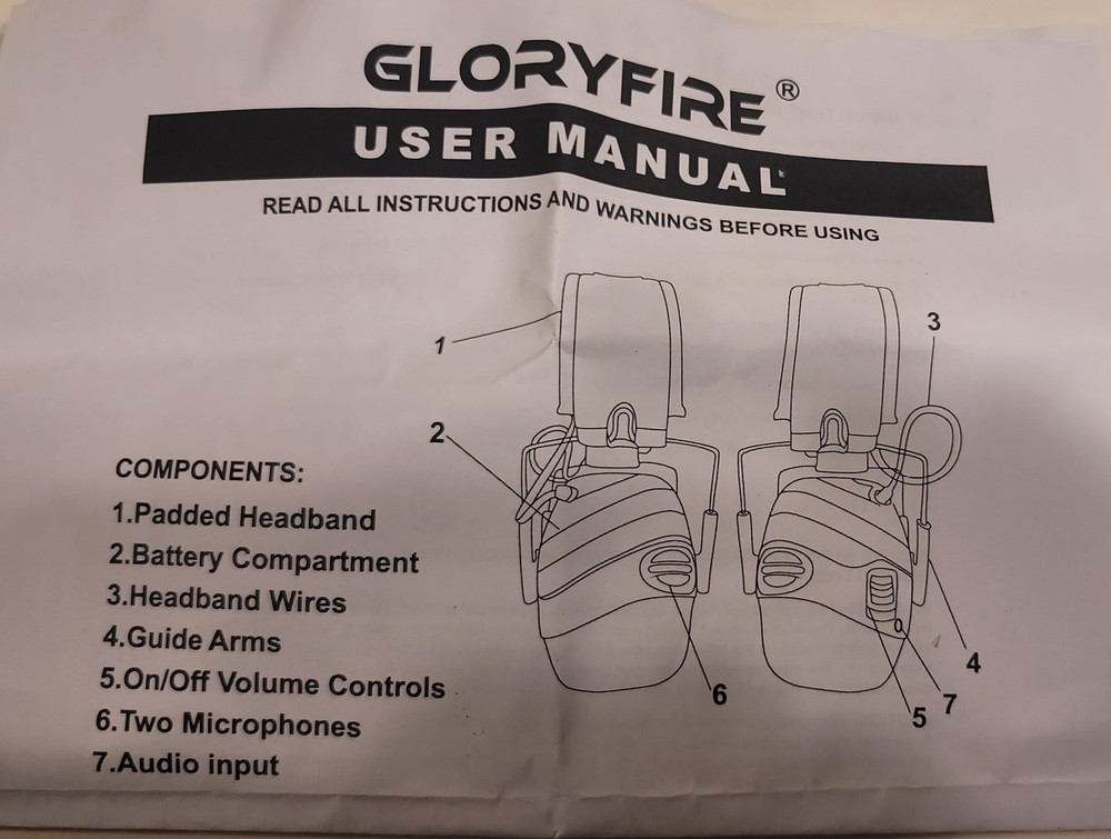 Gloryfire® Electronic Hearing Protector Shooting Ear Muffs - Noise Reduction