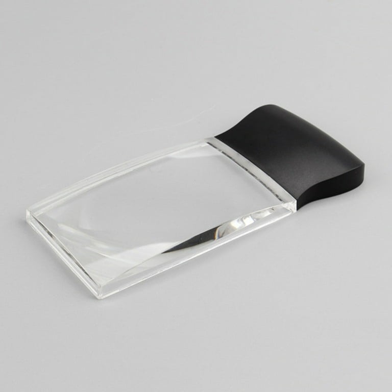 Whoamigo Pocket Rectangular Magnifying Glass 2X Handheld Magnifier with 3 Leds