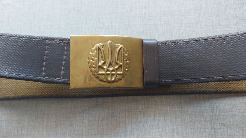 Ukrainian army belt with trident buckle