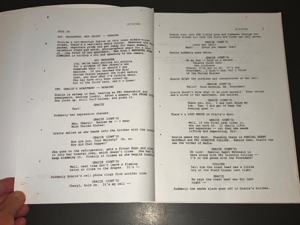 MISS CONGENIALITY 2: Armed & Fabulous (2004) Sandra Bullock (2) Scripts + COA!