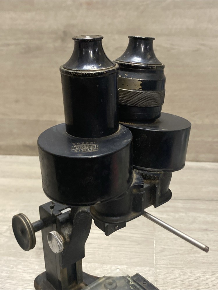 Antique Spencer Buffalo Microscope Adjustable Height HTF