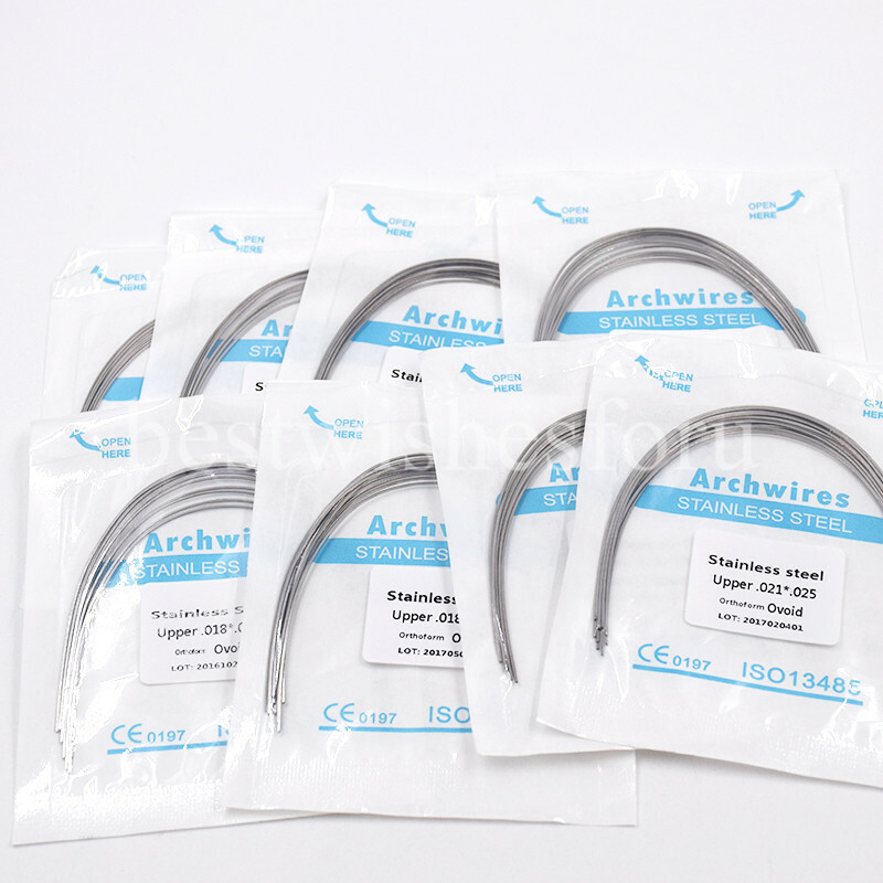 1xDental Orthodontic Stainless Steel Ovoid Upper/Lower Arch Wire Rectangular