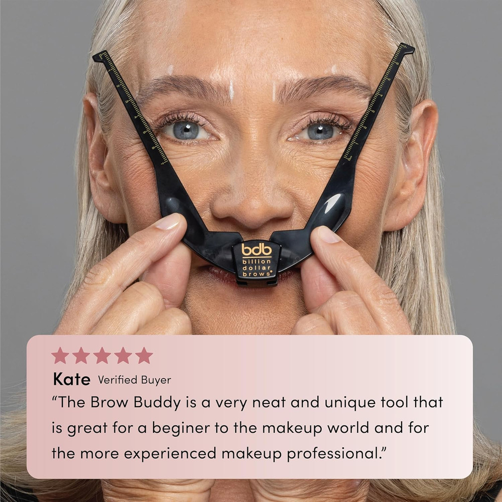 Kit microblading 2 piezas, molde cejas simétricas, negro, vegano.