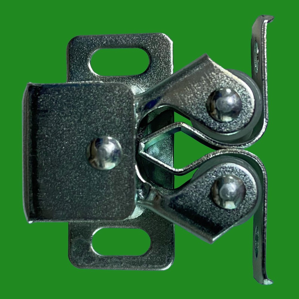 10x BZP Double Roller Spring Loaded Catch Latch For Cupboard & Cabinet Doors