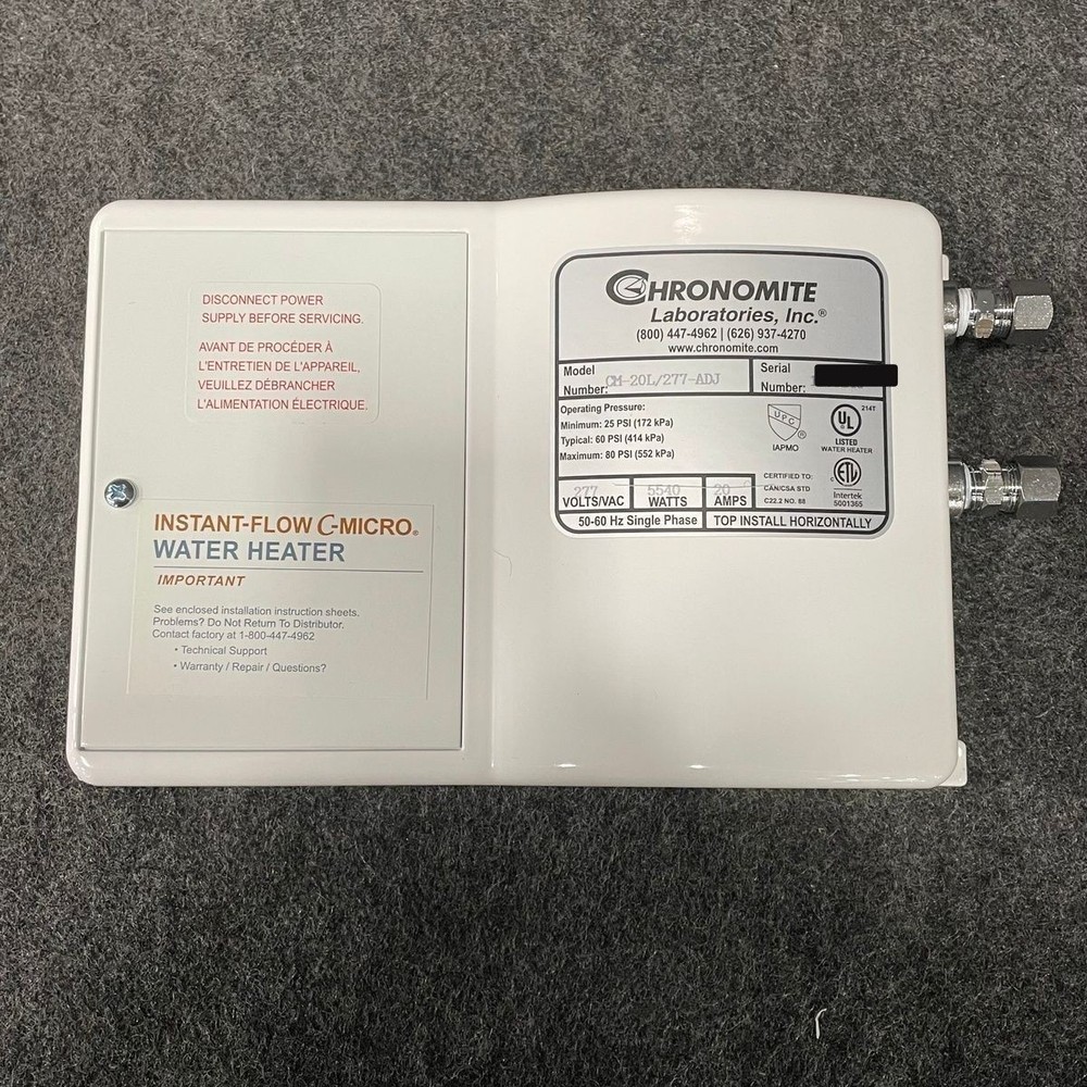 CHRONOMITE Instant Flow C Micro Point of Use Thermostatic Tankless Water Heater