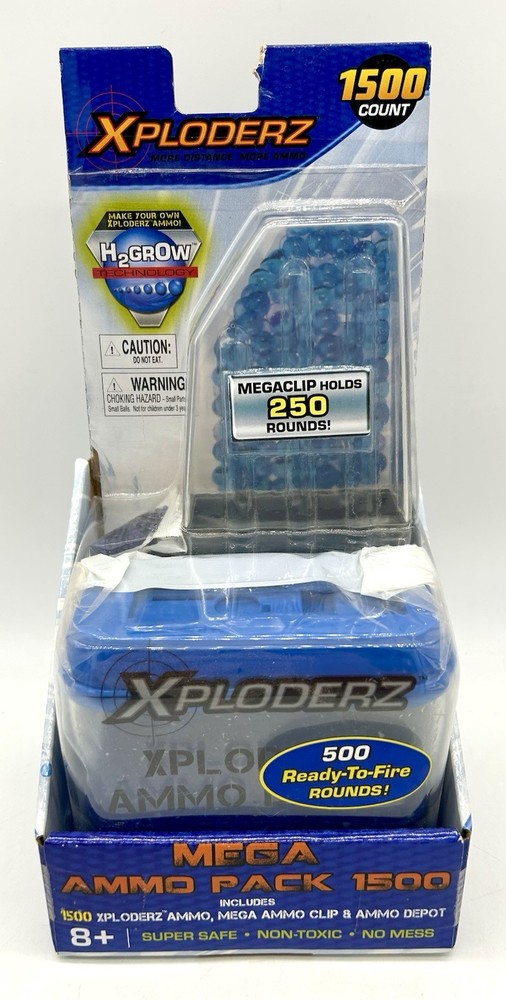 New Xploderz Mega Ammo Pack 1500 Refill Clip Depot H2Grow Technology Sealed