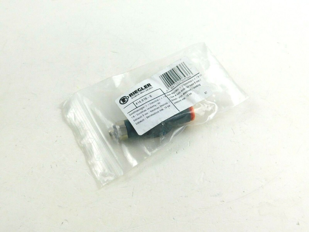 Riegler Flow Regulator 414.018-8 G1/8 Both Sides ** 6 Pieces **