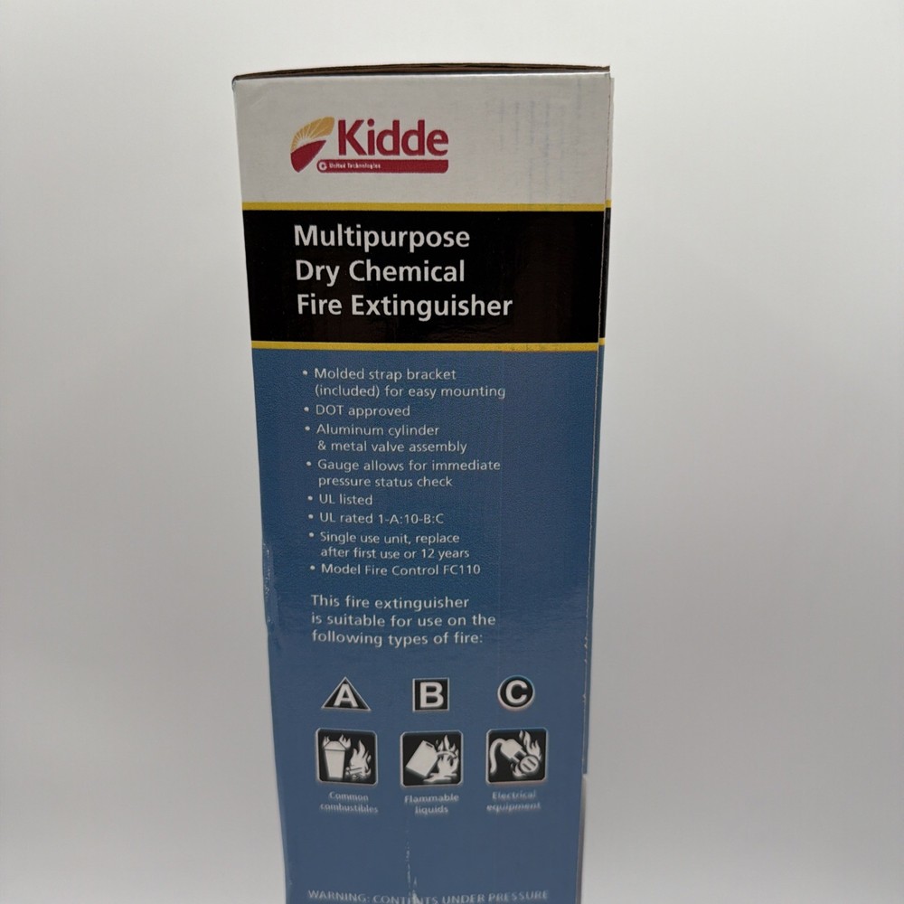 Kidde Class A/B/C Single Use Fire Extinguisher Model# 440162MTL