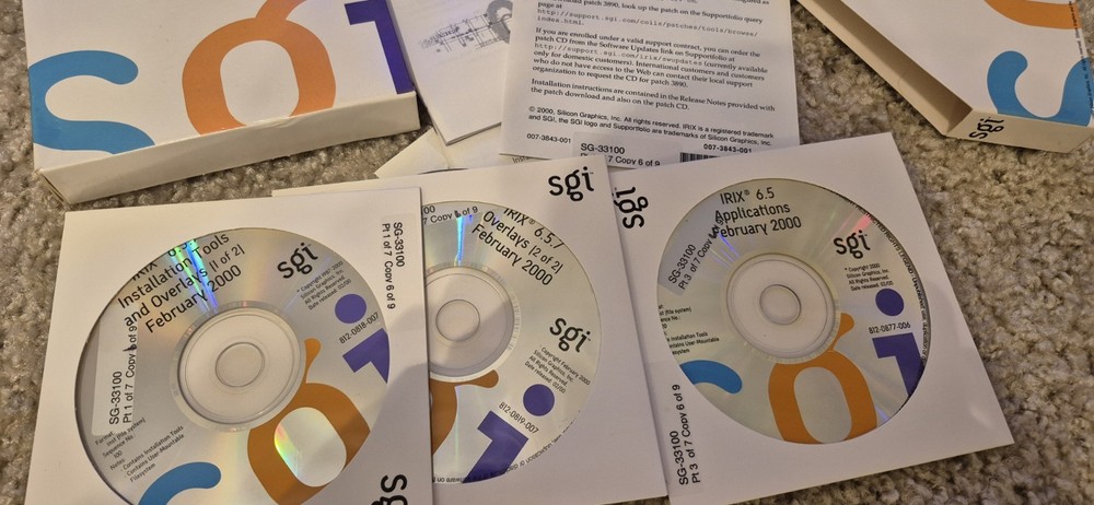 SGI Silicon Graphics IRIX Software Lot , Untested