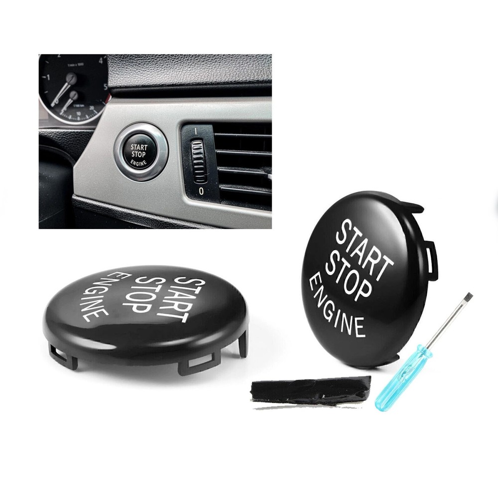 For BMW E90 E60 E70 E71 E83 E84 E87 E89 Start/Stop button, glossy black suitable