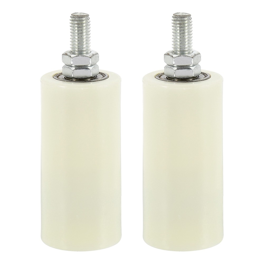 1Set Slide Gate Guide Roller 3.9" Adjustable Nylon Rollers, White