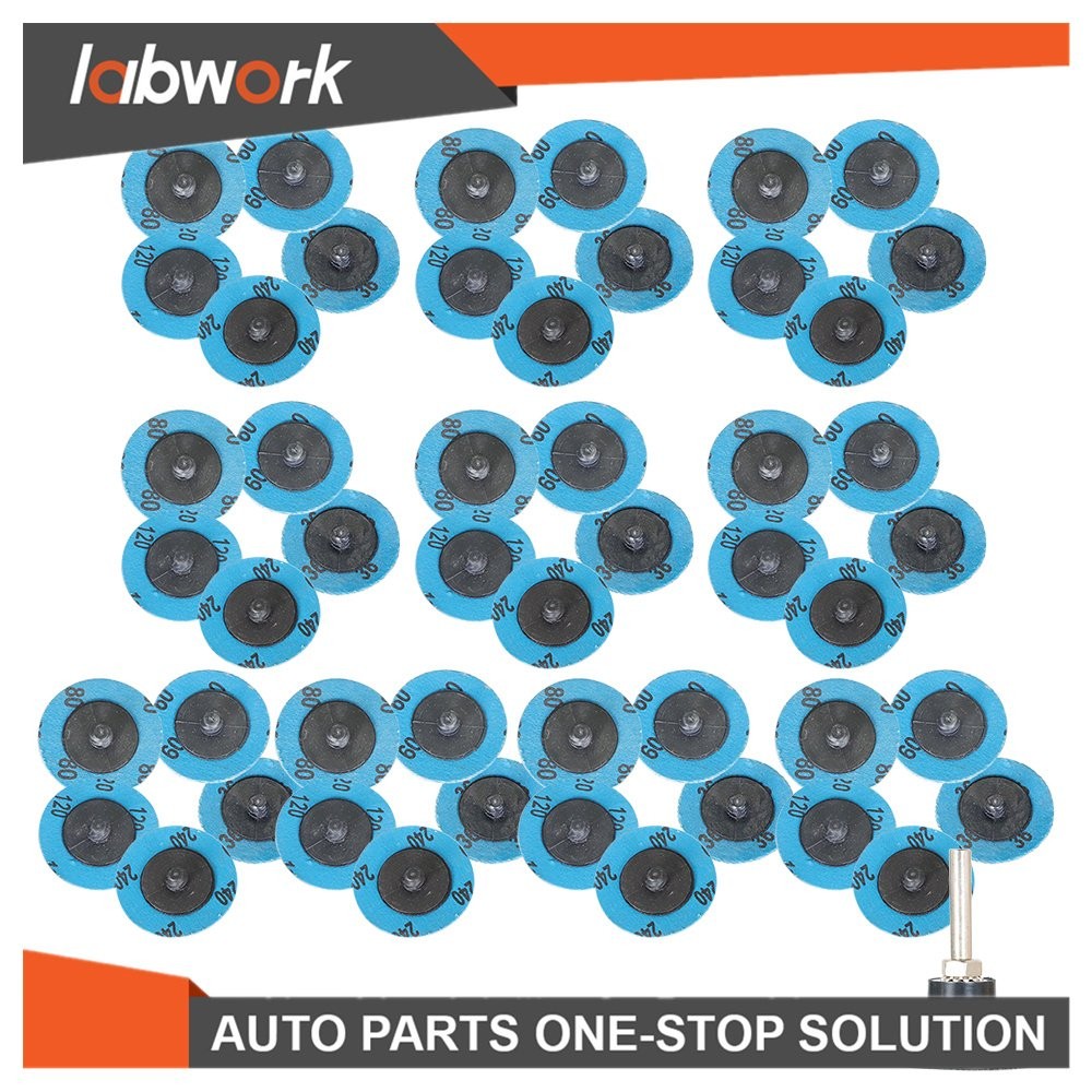 Labwork Roll Lock Die Grinder Quick Change Sanding Disc 51 Pack 2" 36-240 Grit