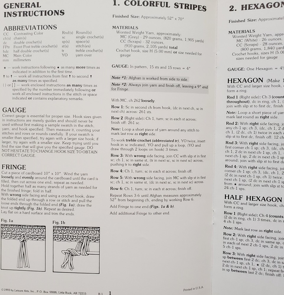 Afghans Scrap Bag Crochet Patterns By Leisure Arts