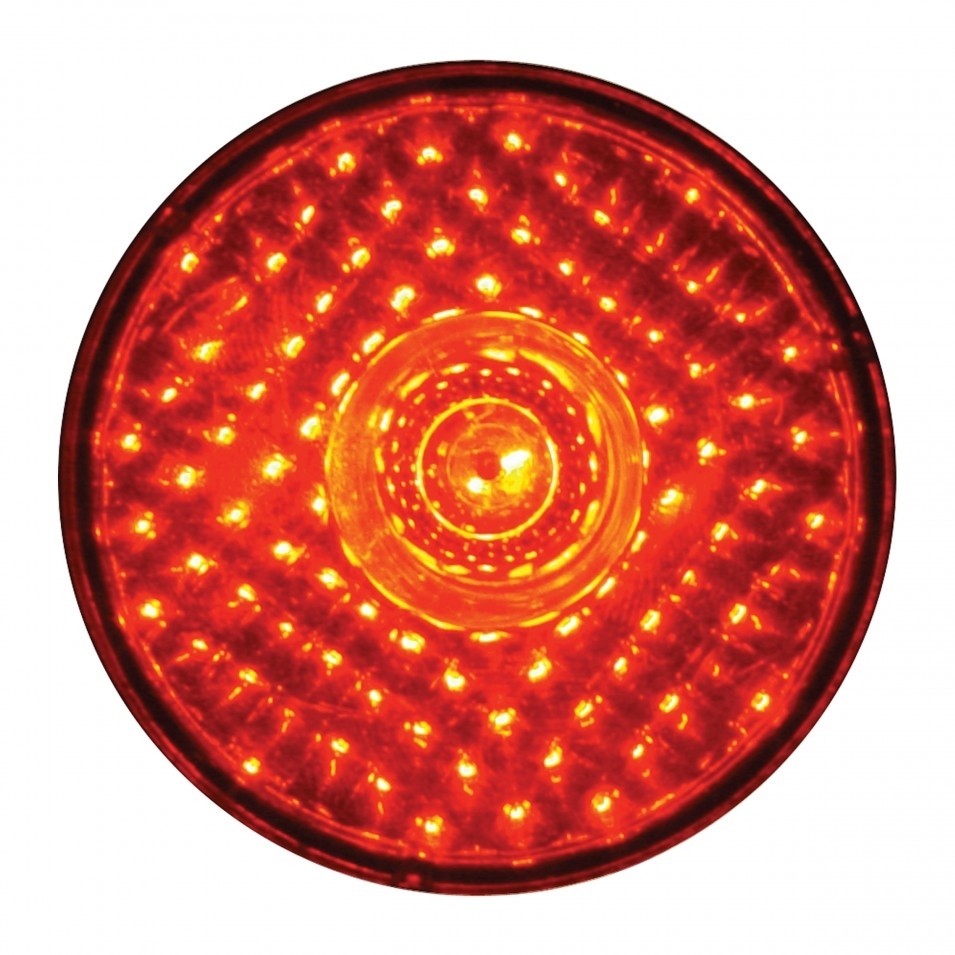 2" Beehive Crystal Clearance/Marker Light - Red Lens