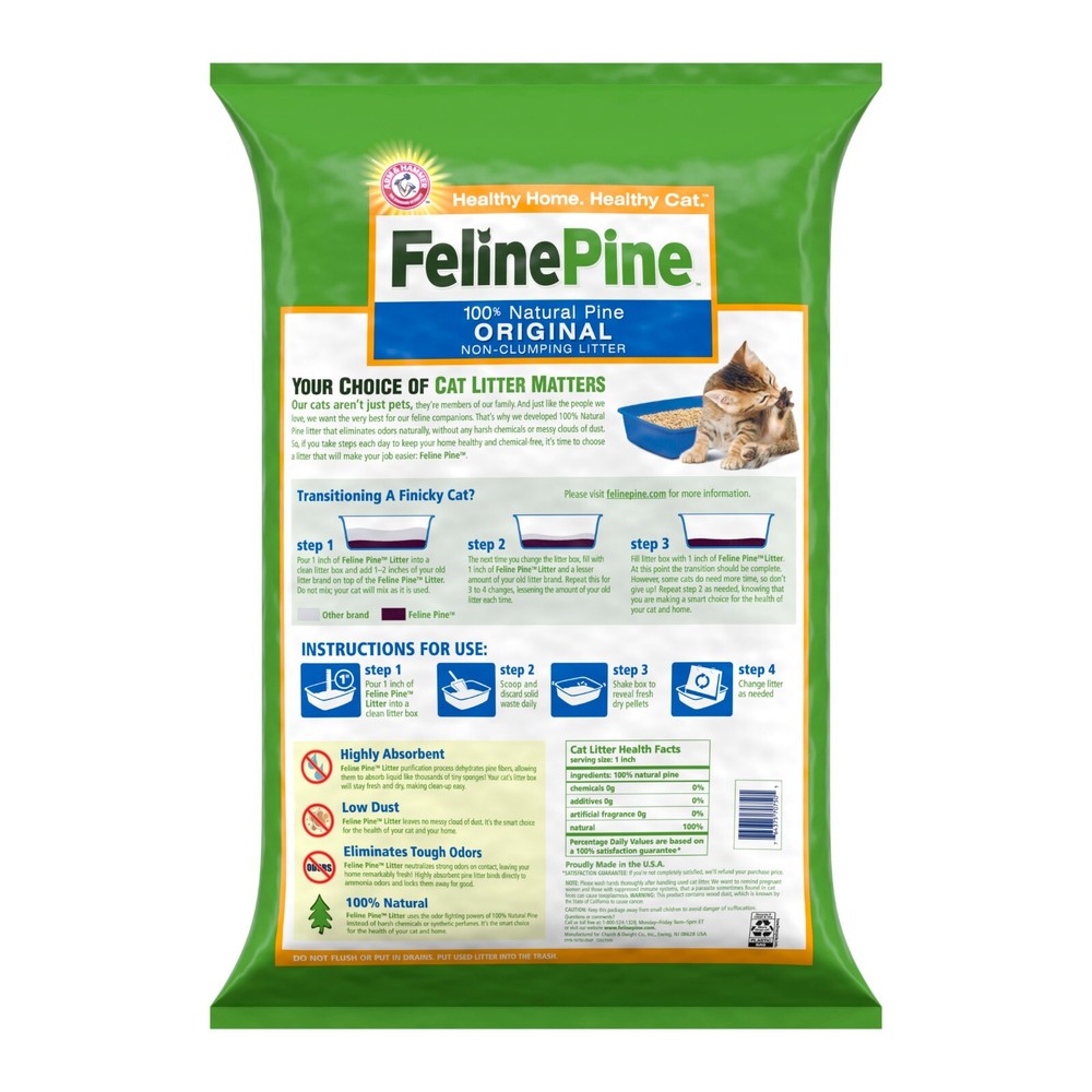 Feline Pine Original Cat Litter, 40 lb x 2 Pack