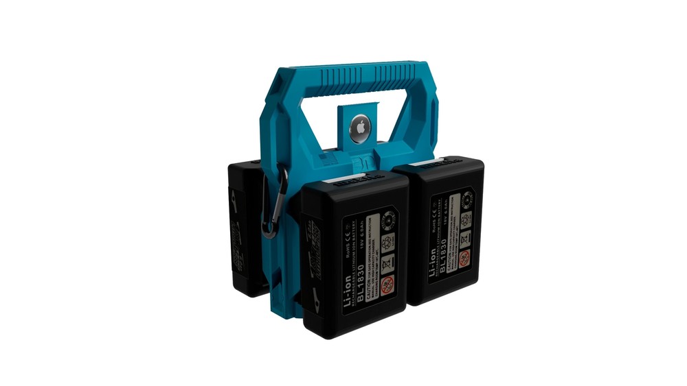 Makita Battery Caddy PowerSlide Carrier 4 w/ AirTag Tracking by TripleD Tools