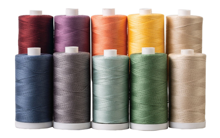 Cotton Sewing Thread Spool Set 50wt Quilting Piecing 1200 Yards Each