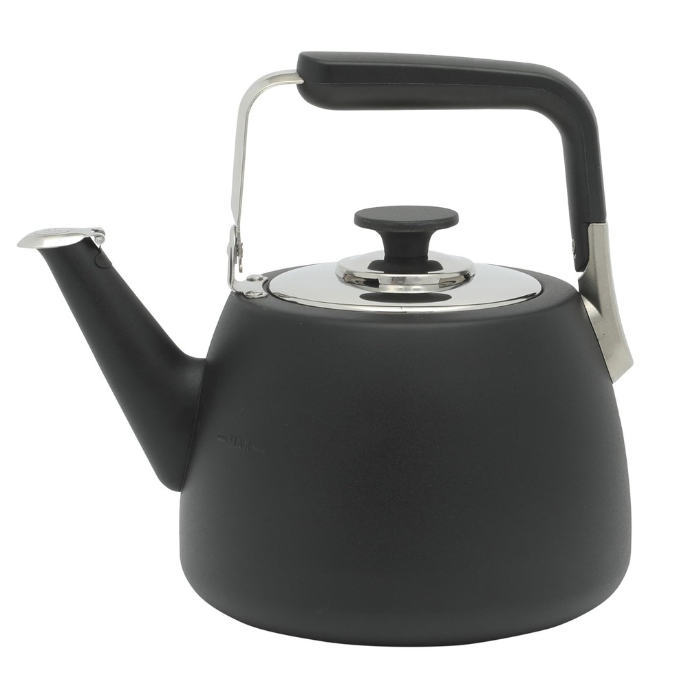 SUR LA TABLE ESSENTIALS LARGE 2 QT HEAVY GAUGE TEA KETTLE - MATTE BLACK