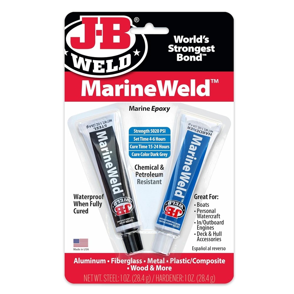 Versatile 2 oz. MarineWeld Epoxy - Strong Waterproof Cold Weld System