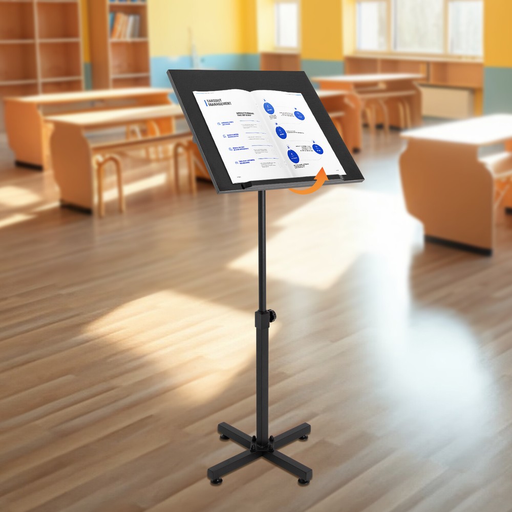 Podium Lectern Presentation Height Adjustable Laptop Table Stand Tilting Desktop