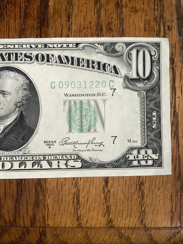 1950A Series $10 Chicago Off Centered