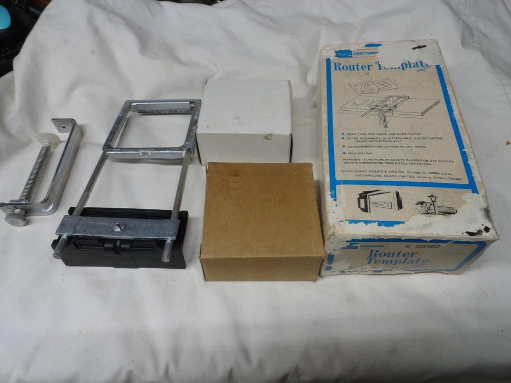 SEARS CRAFTSMAN ROUTER TEMPLATE SET #9-25182